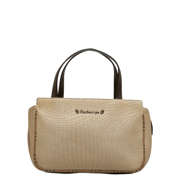 BACKPACK 40 IN BEIGE AND BROWN CANVAS BLUE SNAKE EMBROIDERY